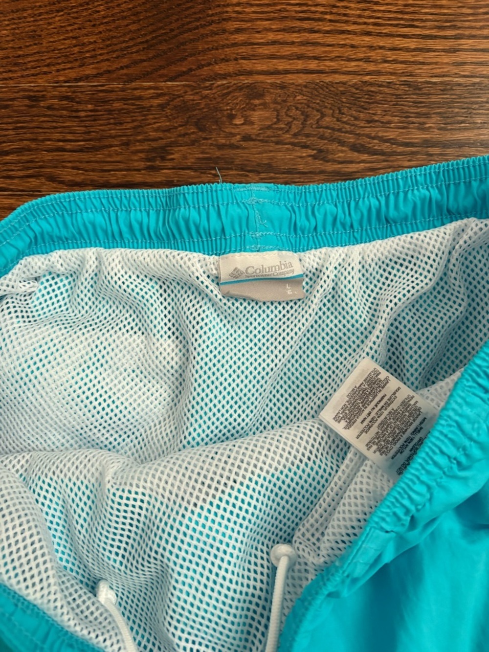 Columbia blue Swim Shorts with White Mesh Lining - Picture 3 of 6